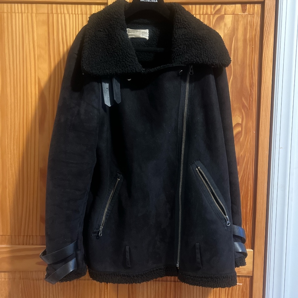 Black Sherpa Coat